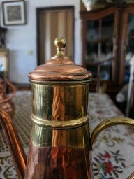 VINTAGE MEDENÁ KANVICA NA KÁVU